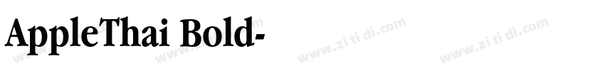 AppleThai Bold字体转换